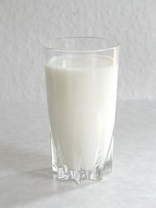 A glass of milk