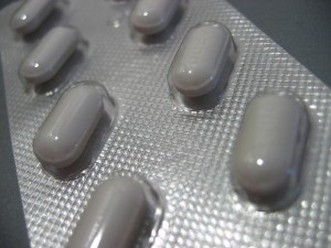 Close up photo of headache tablets