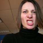 Photo of an angry woman