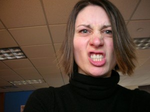 Photo of an angry woman