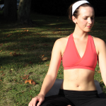 Woman practising yoga