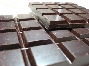 A large amount of dark chocolate