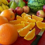 A pallet of mixed fruits