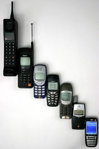 A group of mobile phones