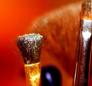 Photo of makeup brushes