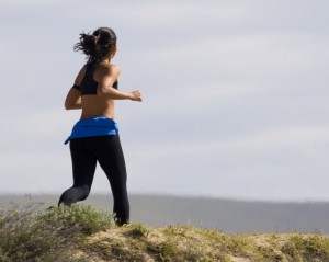 Photo of a woman jogging outside