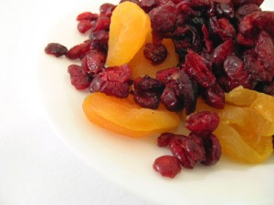 Photo of cranberries and apricots