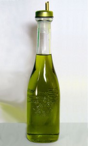 Photo of abottle of olive oil