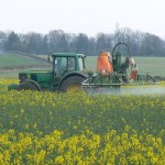Photo of crop spraying on the farm