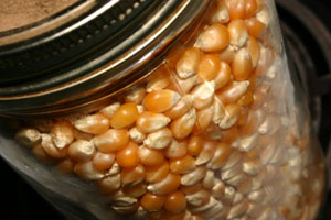 Photo of a jar of popcorn