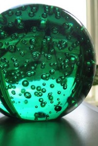 Photo of a green crystal ball