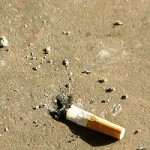 Photo of stubbed otu cigarette