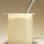 Photo of a pot of plain yoghurt