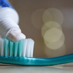 Photo of toothpaste on a brush