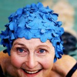 Photo of an older woman swimming