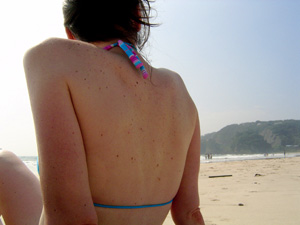 photo of a woman on a beach