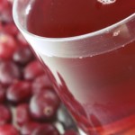 Photo of a glass of cranberry juice