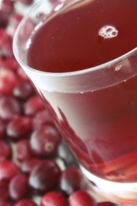 Photo of a glass of cranberry juice