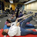 Photo of stroke victims participating in a yoga class