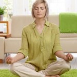 Photo of a woman meditating