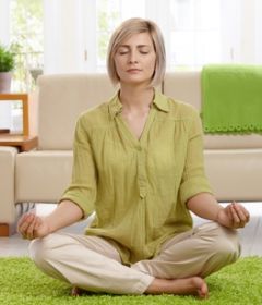 Photo of a woman meditating