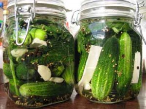Photo of lacto-fermented cucumbers