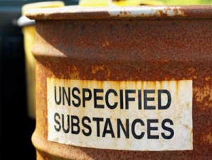 Photo of a barrel of toxic substances