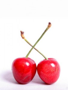 Photo of two cherries