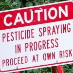 Photo of a pesticide warning sign