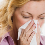 Photo of a woman with a respiratory infection