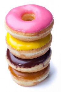 Photo of a stack of donuts