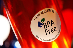 Close up photo of a BPA-free bottle