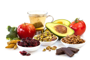 Photo of a collection of antioxidant-rich foods