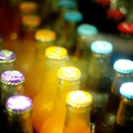 Close up photo of soda botles