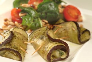 Photo of aubergine rolls