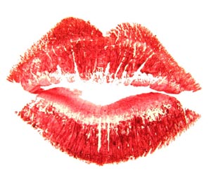Photo of a lipstick print