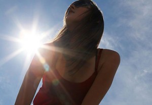 Photo of a woman in the sun