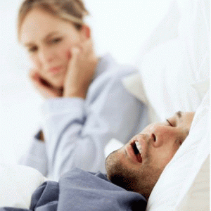 Photo of a man snoring