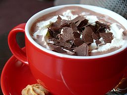 Photo of a cup of hot chocolate