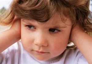 Photo of a child with earache