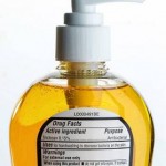Photo of a liquid soap containing triclosan