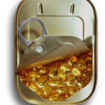 Photo of fish oil capsules in a sardine tin