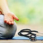 photo suggesting a doctor meditating