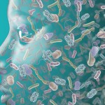 Illustration of the skin microbiome