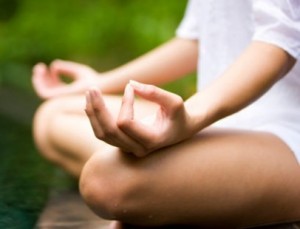 Photo of a woman doing yoga