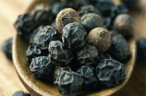 Photo of black peppercorns