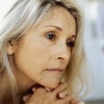 Photo of a middle aged woman with depression