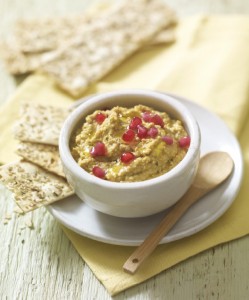 Hummus with coriander dip