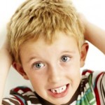 Photo of a child with headlice