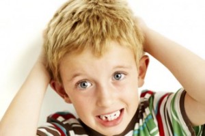 Photo of a child with headlice